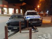 La Toma: Un automóvil conducido por un menor de 13 años colisionó a un patrullero que realizaba recorridos de prevención