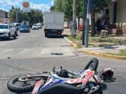San Luis: un joven fue hospitalizado tras un choque entre una motocicleta y un camión