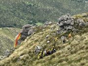 Rescate en Merlo: parapentista grave continúa en terapia intensiva
