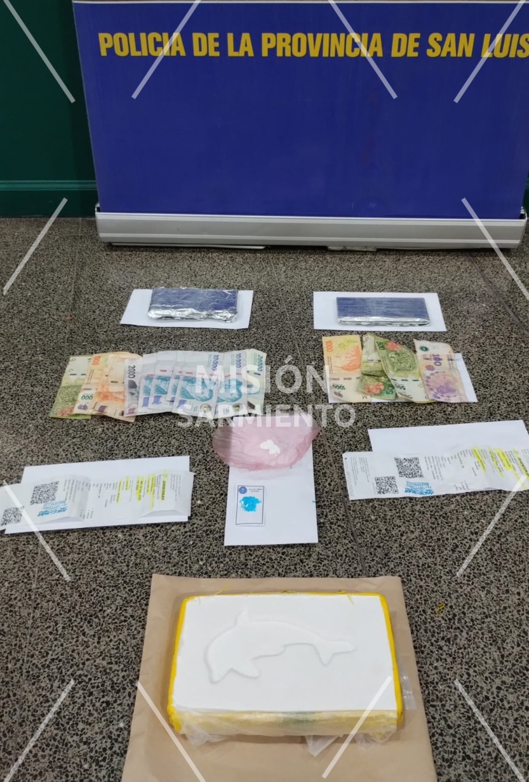 San Luis: tras un procedimiento realizado en la EDIRO, la Policía detuvo a dos hombres que tenían droga valuada en más de 24 millones de pesos